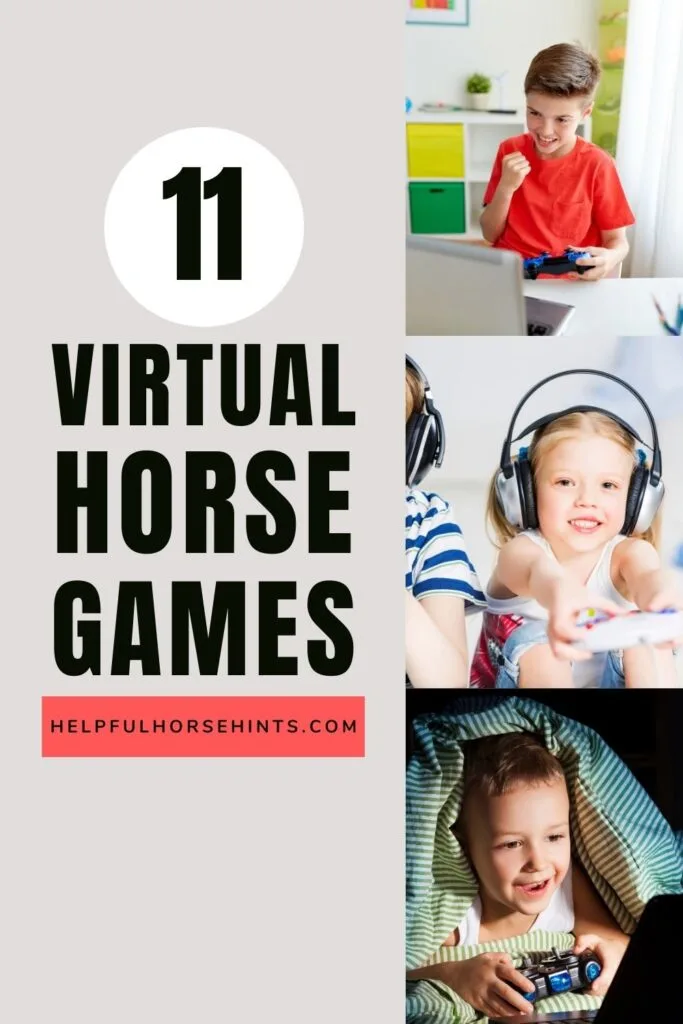 Pinterest pin - 11 Virtual Horse Games