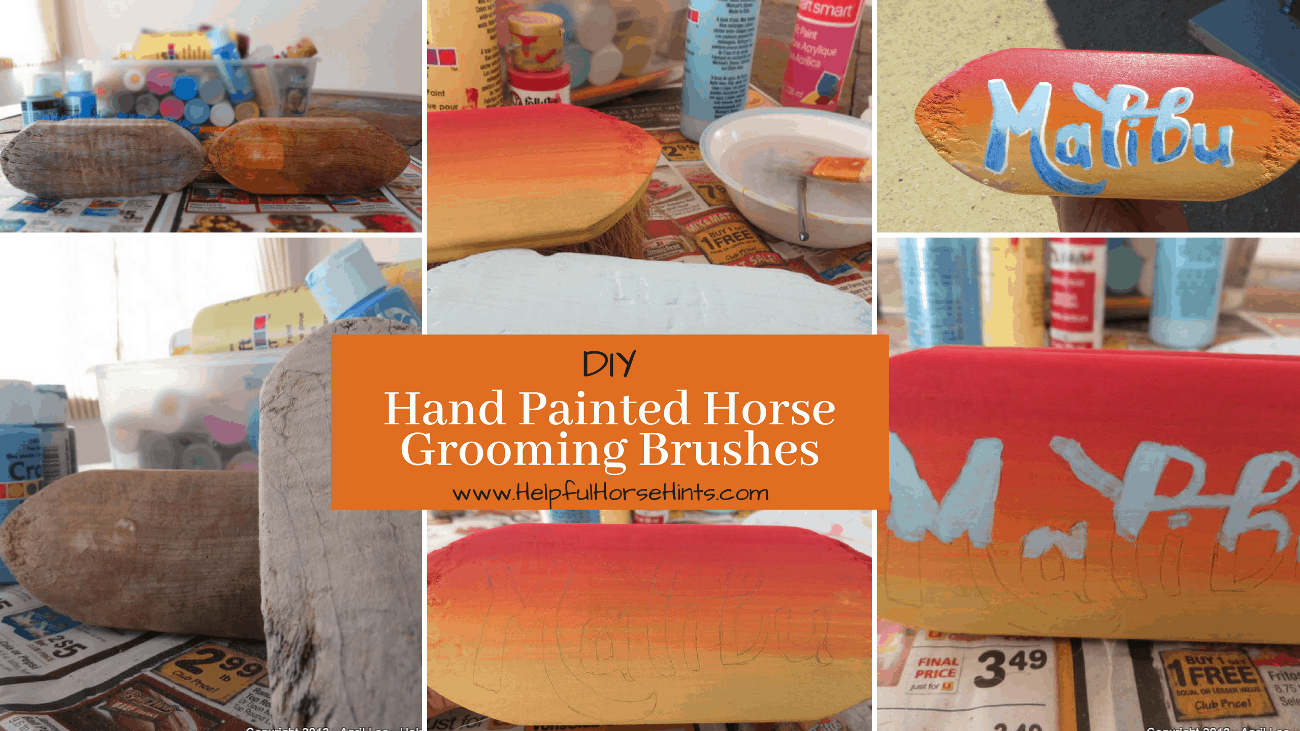 DIY Custom Hand Painted Horse Grooming Brushes in 8 Steps! Helpful