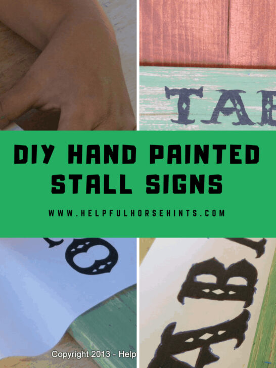 DIY Hand Painted Stall Signs