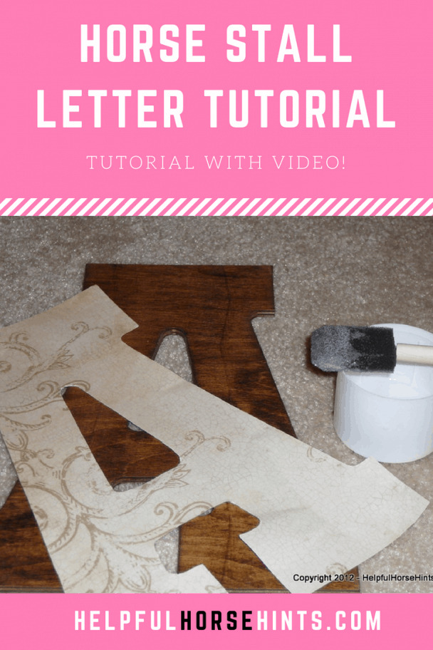 Stall Letters Stall Letter Tutorial - Helpful Horse Hints