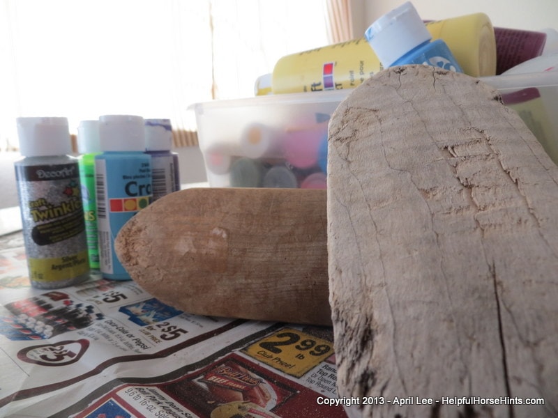 horse grooming brushes ready to be painted