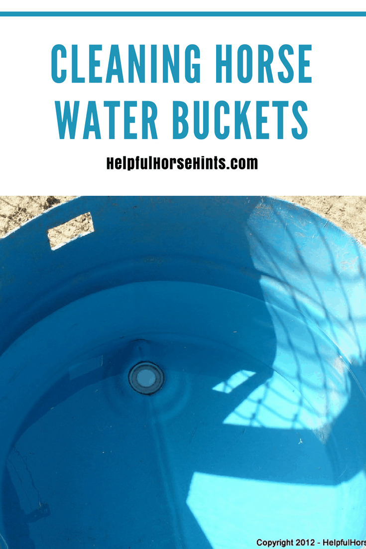 Pinterest pin - Cleaning Horse Water Buckets