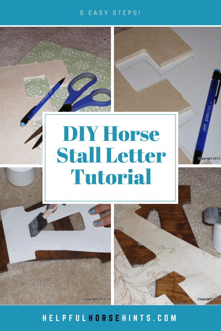 Pinterest pin - Horse Stall Letter Tutorial