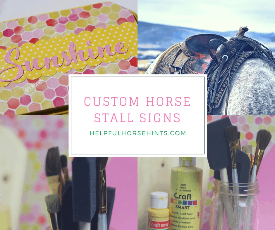 DIY Customized Horse Stall Signs