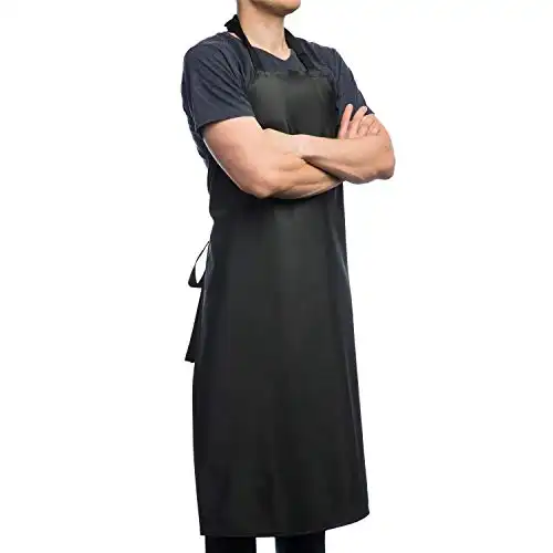 Waterproof Rubber Vinyl Apron Black