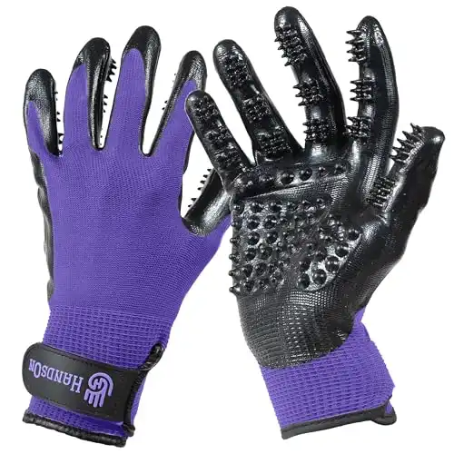 HandsOn Pet Grooming Gloves