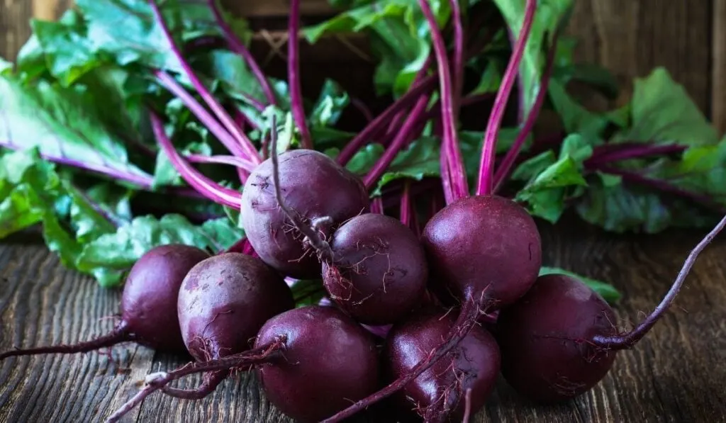 Beetroot on wooden table