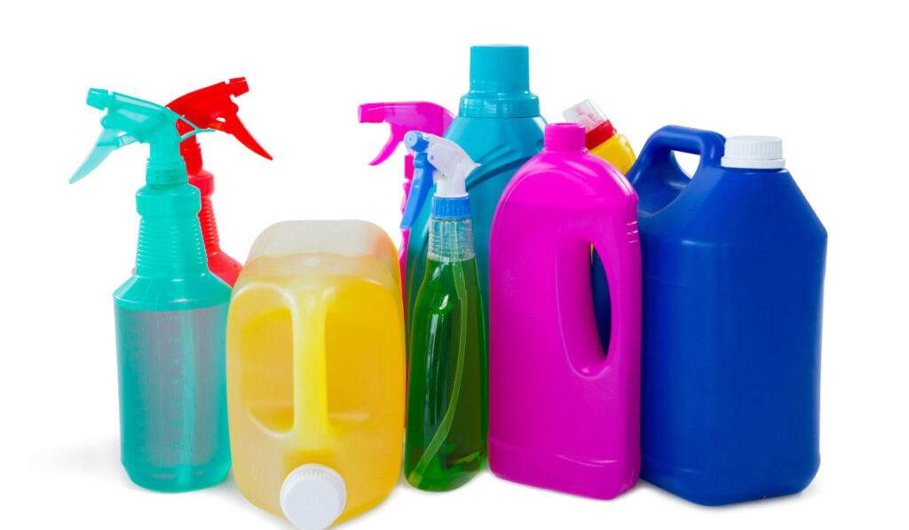 Cleaning liquid in bottles
