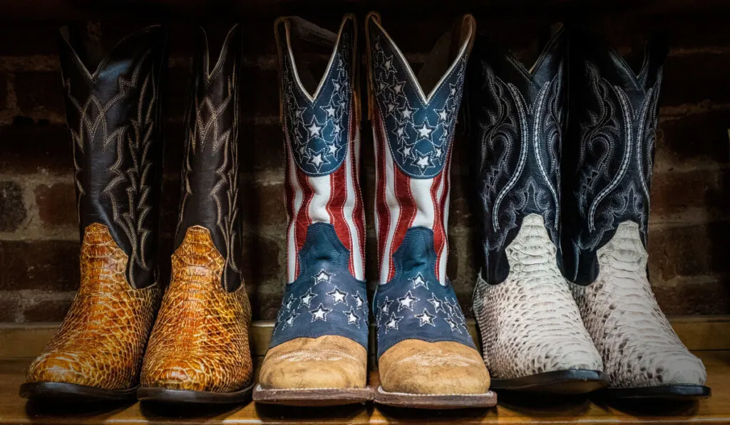 Cowboy boots decorated