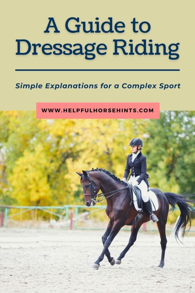Pinterest pin - Guide to Dressage Riding_ Simple Explanations for a Complex Sport