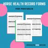 Horse Health Record Form - FREE Printable (.PDF) - Helpful Horse Hints