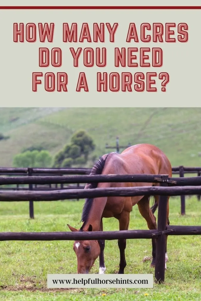 Pinterest pin - How Many Acres Do You Need For A Horse?