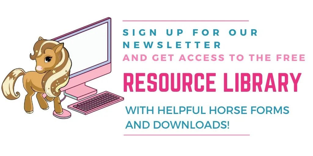 Signup for newsletter resource library helpful horse form