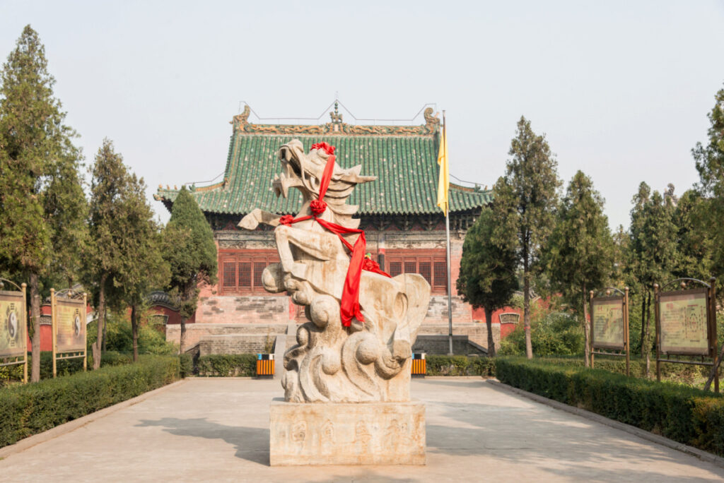 Longma horse dragon at the back of a Chinese temple