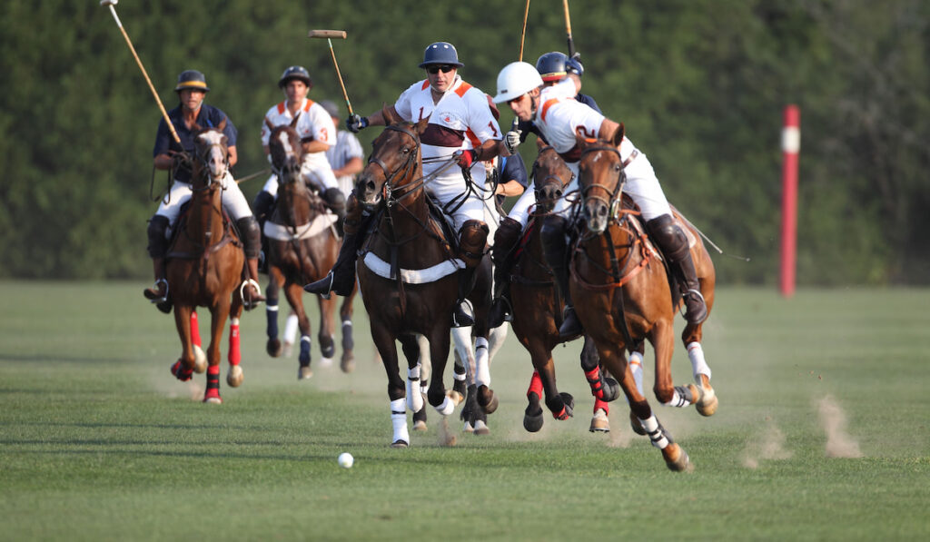 Players in polo during Ylvisaker Memorial Tournament