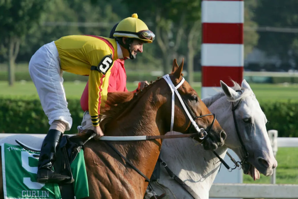 Riding Curlin in the competition