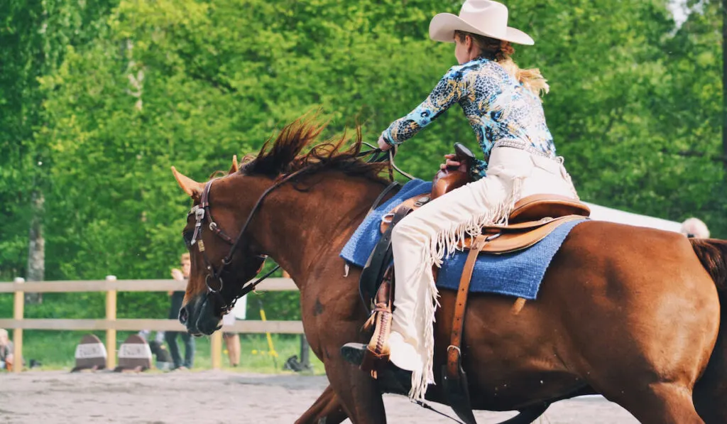 Rodeo horse riding