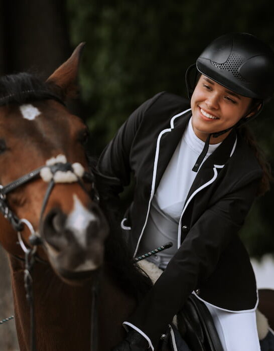 sportswoman on a horse