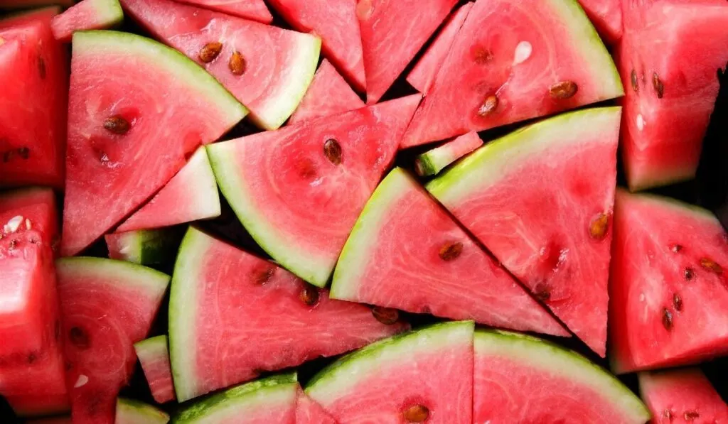 Fresh slices of watermelon