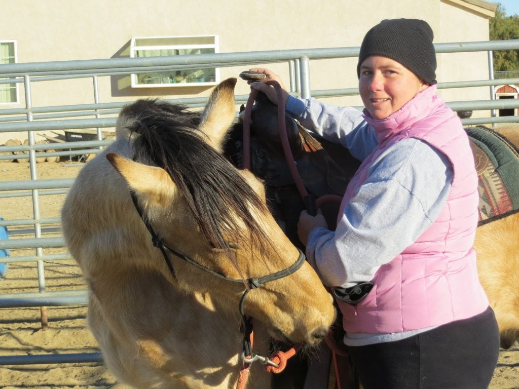 April Lee with her horse 