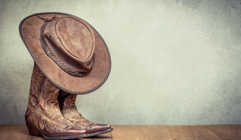 cowboy hat and boots