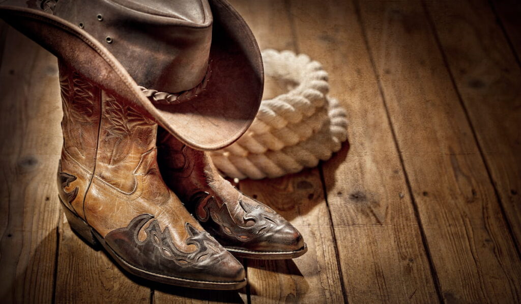 cowboy hat and boots