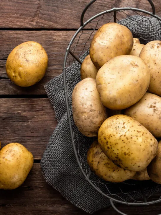 potatoes on a table