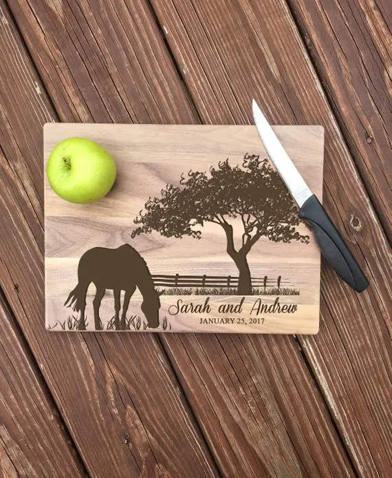 customized horse cutting board