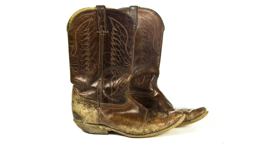 dirty cowboy boots