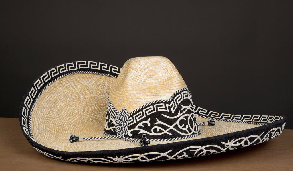 handwoven cowboy and charro hat made with palm leaves