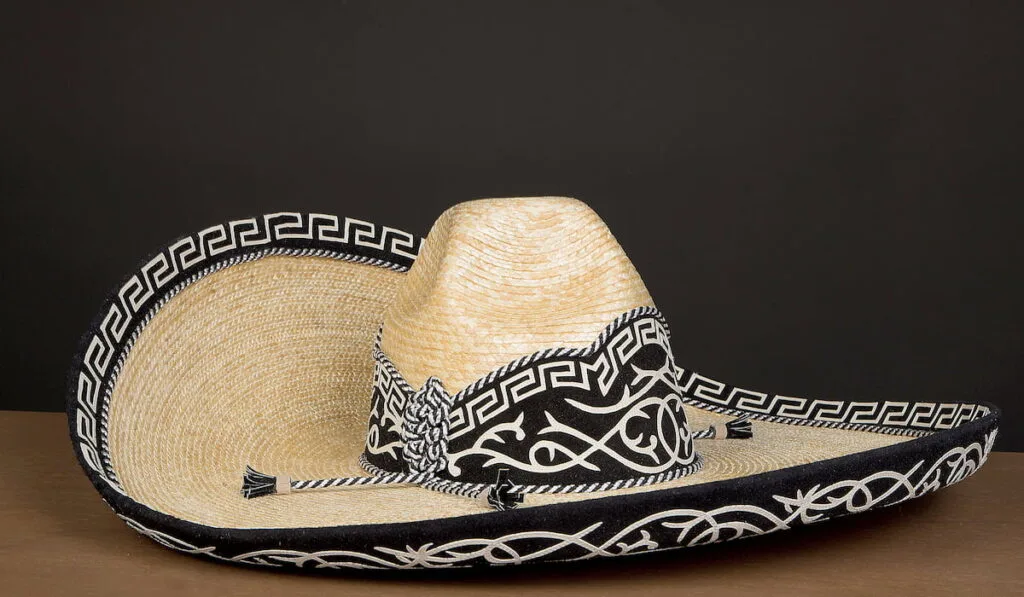 handwoven cowboy and charro hat made with palm leaves
