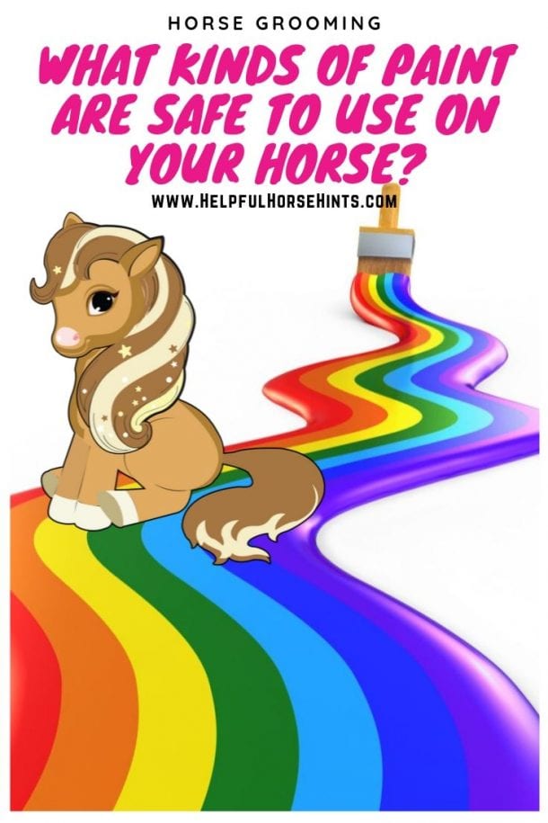 Choosing a Safe Paint to Use to Decorate Your Horse or Pony Helpful Horse Hints