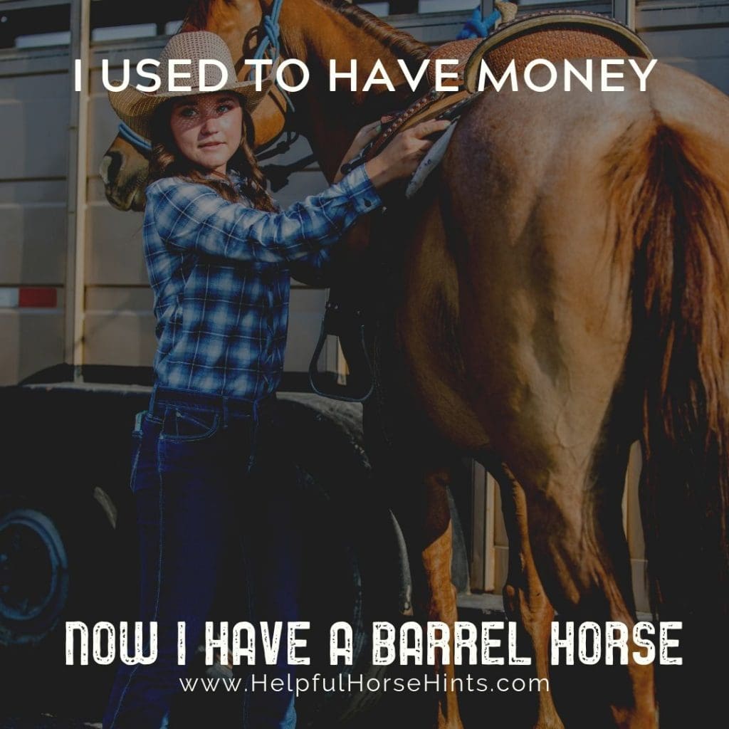 Pinterest Pin - I Used To Have Money: Now I Have a Barrel Horse