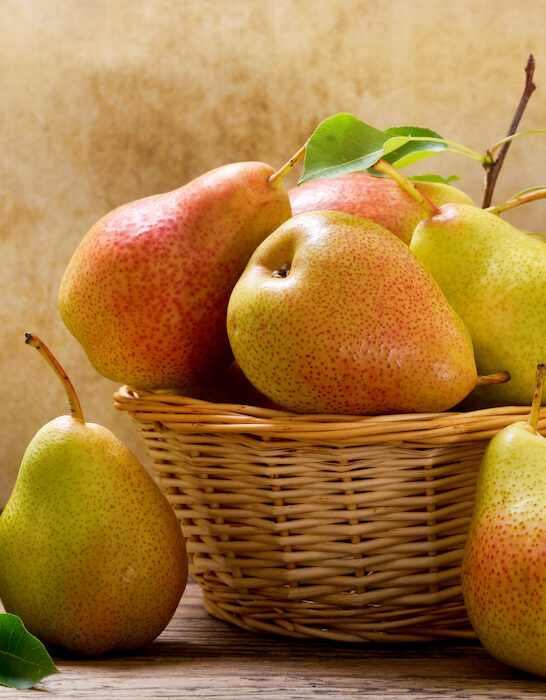 pears in a basket