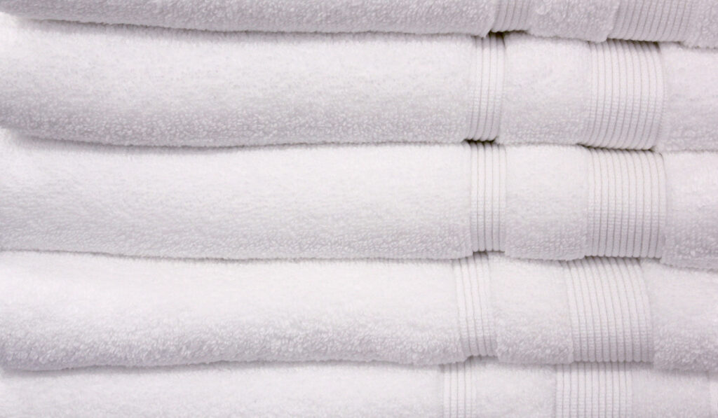 stack of fresh white towels