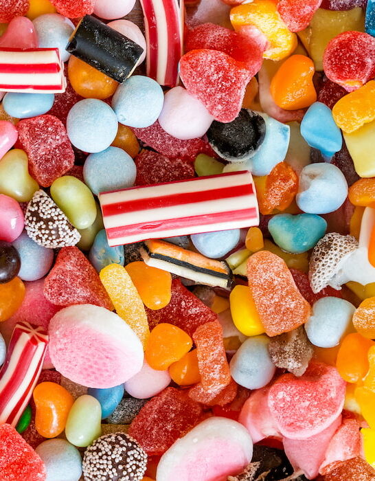 variety of candies