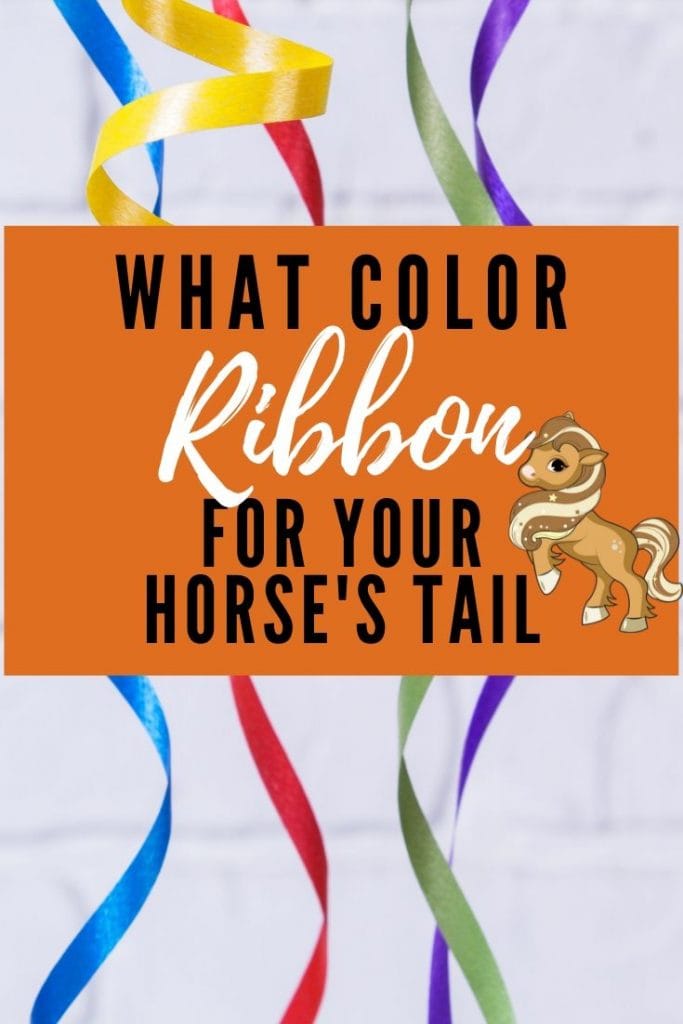 Pinterest pin - Guide to Horse Tail Ribbon Colors